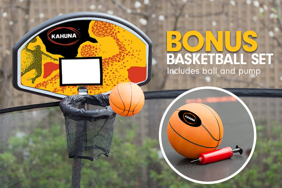 Kahuna Trampoline 10ft with  Basket ball set