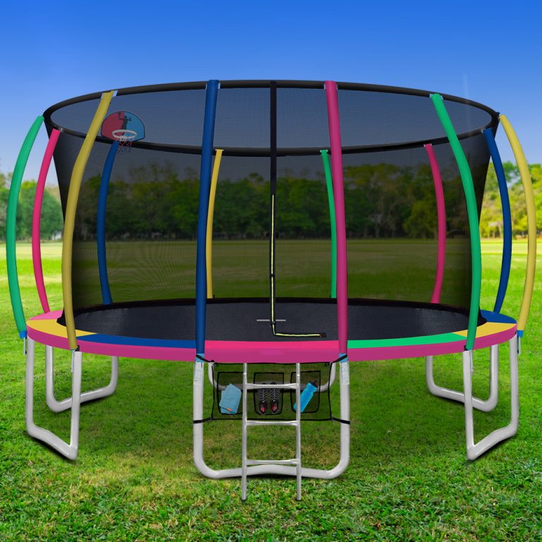 Everfit 16FT Trampoline Round Trampolines With Basketball Hoop Kids ...